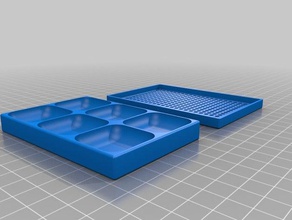 2x3 30x30x7 screw tray box perforated lid diy customized 3d print model - Mito3D