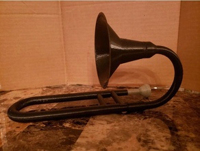 printable piccolo trombone music brass instrument musical instruments trombones 3d print model - Mito3D