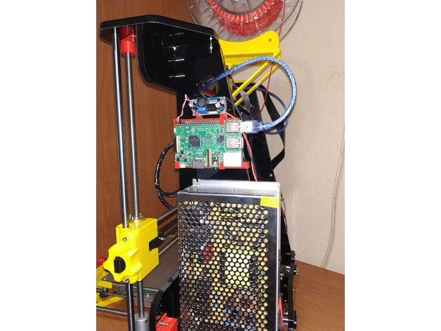 anet a8 raspberry pi3 step down support 3d printer accessories upgrade camera octopi mount octoprint pi 3D print model - Mito3D