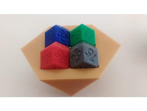 go first dice box rhombic dodecahedron 3d print model - Mito3D