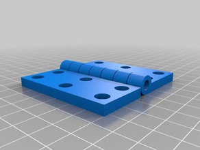 my customized parametric hinge no pin parts 3d print model - Mito3D