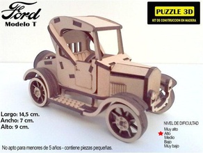 4196 ford-t construção brinquedos lasercut madeira compensada 3d print model - Mito3D