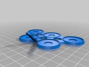 25mm movement tray 10mm magnets toys games 28mm 40k miniature tabletop gaming warhammer 3d print model - Mito3D