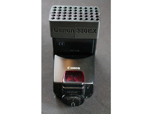 panal grid380ex speedlite de la cámara canon difusor flash 3D print model - Mito3D
