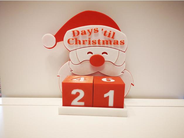 numaraları Noel advent takvimi dekor takvim 3D print model - Mito3D