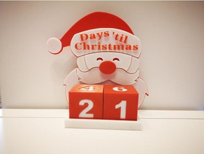 numbers christmas advent calender decor calendar 3d print model - Mito3D