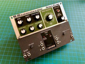 dre20 v20 boss re-20 space echo eurorack montaj çerçeve seti cv sync müzik dönüşüm kiti set gecikme delay pedalı etkisi modüler monte edin synth synthesizer 3d print model - Mito3D