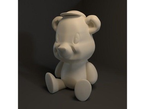 teddy bear sculture cuscinetto teddybear giocattolo 3d print model - Mito3D