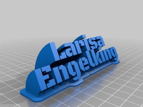 larisa 2-Zeile name der Platte office angepasst 3d print model - Mito3D