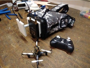 quanum fpv goggles receiver antenna mount rc vehicles diversity drones 3d print model - Mito3D