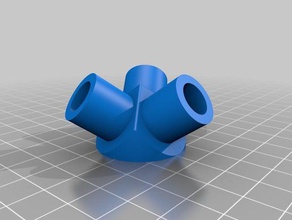3-forma de la esquina conector 20 mm tubería pvc diy 3d print model - Mito3D