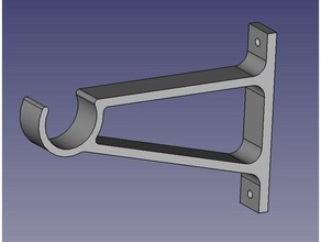 generic curtain hanger bracket 3d print model - Mito3D