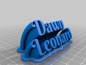 dawn 2-linea di targa office personalizzato 3d print model - Mito3D