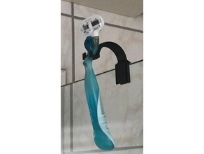 tıraş makinesi tutucu, cam bölme banyo 3d print model - Mito3D