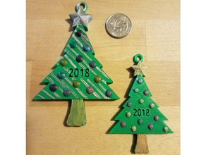 2018 natal ornamentkeytag sinais logotipos árvore de 3d print model - Mito3D