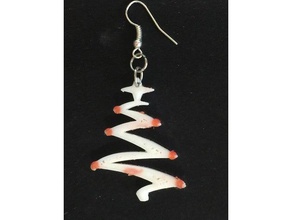 christmas tree earring 2 color earrings art fashion 3d print model - Mito3D