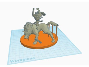 wolf lien midna stand sculptures 3d print model - Mito3D