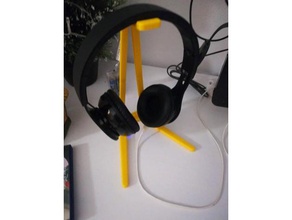 headphone stand 4 pieces organization headphones holder 3d print model - Mito3D