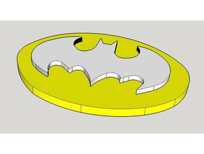 batman logo &ccedilift renk 2d art symbol 3d print model - Mito3D