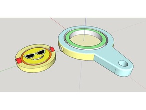 llaverogiratorio sonrisa keychains 3d keychain keyring rotating rotation smile 3d print model - Mito3D