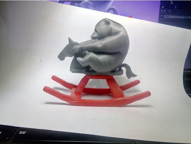 le plus impressionnant modèle animaux balancin cool drôle nsfw oso panda rock rocker fusée 3D print model - Mito3D