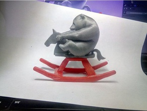 most awesome model animals balancin cool funny nsfw oso panda rock rockered rocket 3d print model - Mito3D