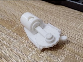 axe de pédalier arrêt moteur monocylindre mécanique les jouets manivelle 3d print model - Mito3D