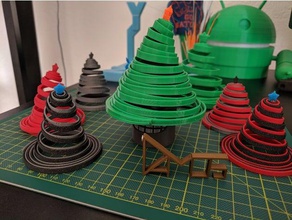 springy christmas trees gifts decor hats ornaments holiday tree low plastic minimal nsfw xmas 3d print model - Mito3D