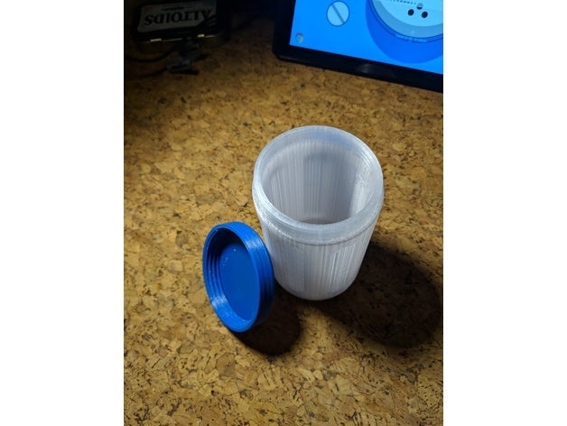 100mm simple screw top jarcanister containers 3D print model - Mito3D