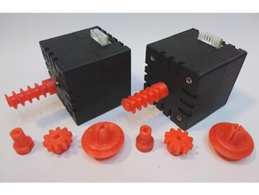 fischertechnik minebea nema 17 stepper motor case construction toys enclosure nema17 mount 3d print model - Mito3D