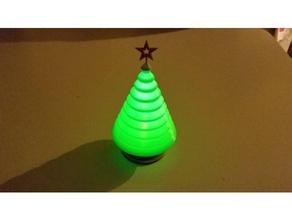 semplice led albero di natale arredamento luce 3d print model - Mito3D