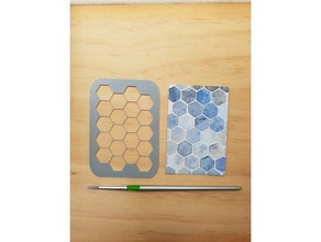 hexagon stencil art tools geometric mathematics math polygon 3d print model - Mito3D