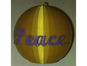 Frieden ornament iec3d Dekor Weihnachten Weihnachts-Dekoration Ornamente Weihnachtsbaum den der Erde Wettbewerb Zeichen des Friedens peace-Zeichen Tisch-Dekoration 3d print model - Mito3D