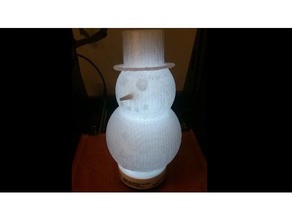 mr snowman light 3d printing led transparent 3d print model - Mito3D