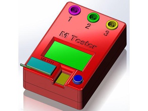 lcr t4 testador 123 1111 fácil de impressão habitação eletrônica componente do esr medidor indutor t3 lcr-t4 multímetro transistor 3d print model - Mito3D