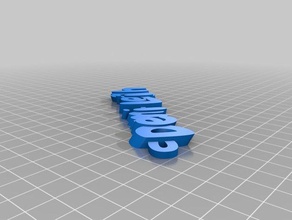 demi-leigh text keychain organization customized 3d print model - Mito3D