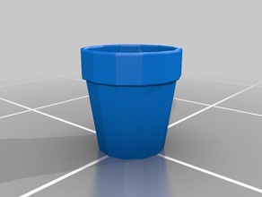 small basic piatto 3d la stampa fiore vaso di fiori 3d print model - Mito3D