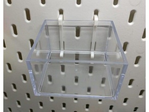container mount ikea skadis pegboard organization 3d print model - Mito3D