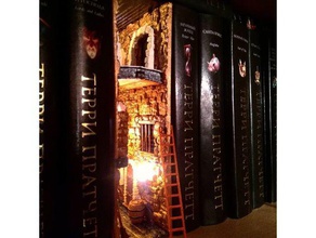 fantasy libreria inserire interattiva art ponte castello ciottoli il cancello medievale in miniatura specchio torcia finestra mondo serbatoi 3d print model - Mito3D