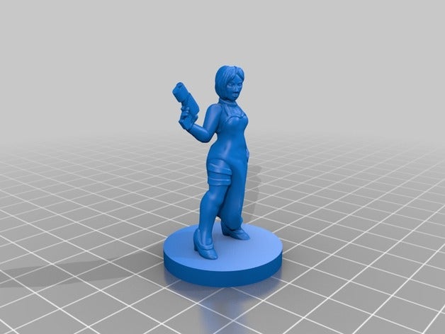 corporate spy 28mm people miniature starfinder tabletop 3D print model - Mito3D