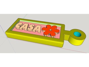 llavero casa flor chaveiros cópia de chaves 3d print model - Mito3D