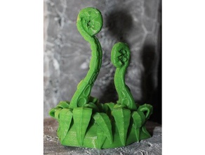 mesa de la planta doble helecho tentáculo 17 hojas juguete juego accesorios decoración plantas vegetación 3d print model - Mito3D