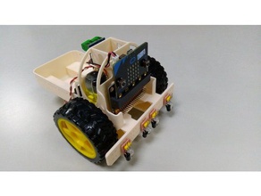 microbit de rastreamento carro aprendizagem 3d print model - Mito3D