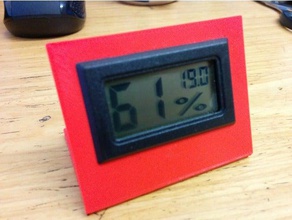 mini lcd display thermometer hygrometer stand electronics mount 3d print model - Mito3D