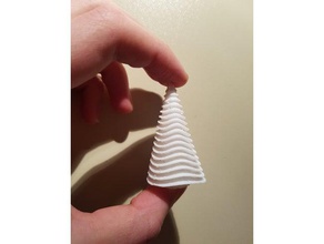 christmas tree ornament 3d printing 2018 2019 christmastree deco decoration deqo fir hang hanging holidays modern nsfw pine printrbot simple 1405 sculpture spruce wave wavy winter 3d print model - Mito3D