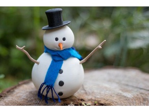 snowman decor carrot christmas decoration hat nsfw 3d print model - Mito3D
