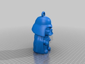 mini vader portachiavi i darth in miniatura miniature 3d print model - Mito3D