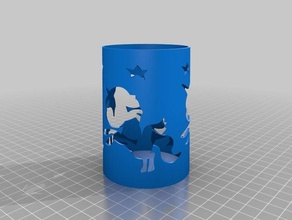 unicorn pen holder organization 3d print model - Mito3D