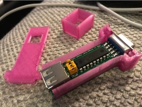 usb amiga atari mouse adapter case electronics 3d print model - Mito3D