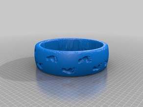 footprints ring rings jmu3space 3d print model - Mito3D